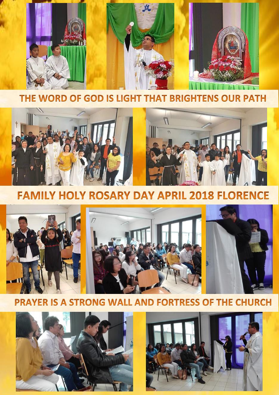 FAMILY HOLY ROSARY APRIL 2018 FLORENCE ITALY